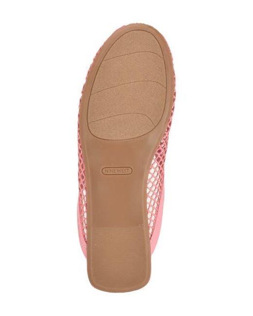 Nine West Pink Daniela Mesh Mule