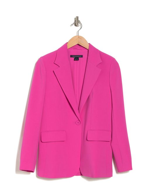 French Connection Pink Whisper Notch Lapel Blazer