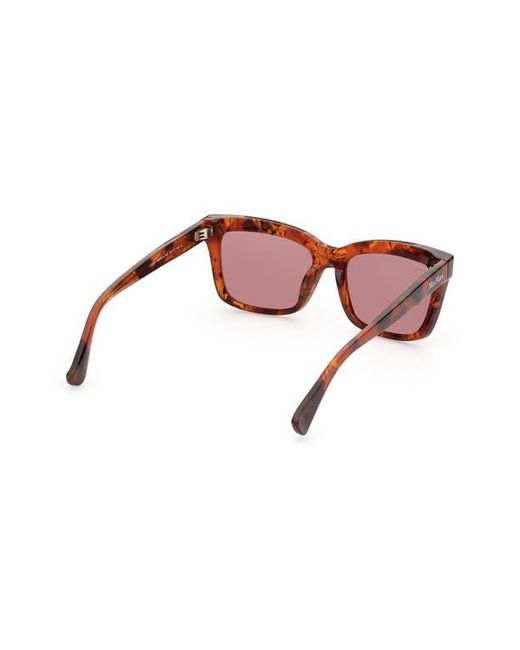 Max Mara Pink 55Mm Rectangular Sunglasses
