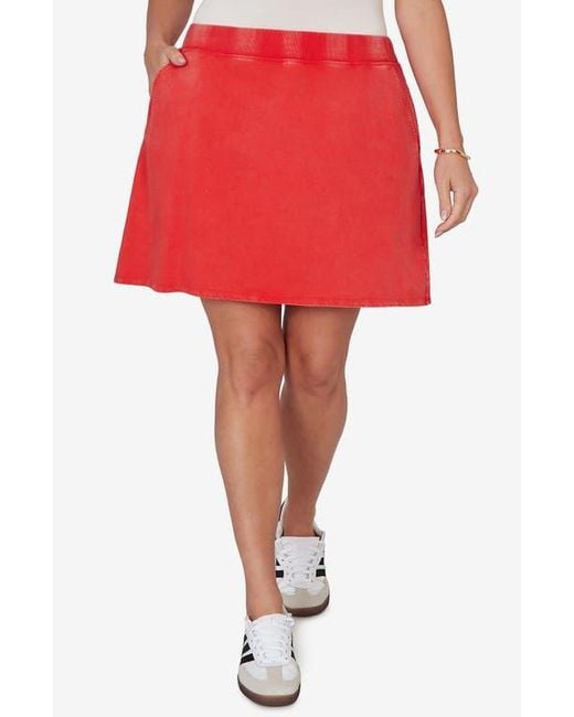 Ruby Rd Red French Terry Pull On Skort