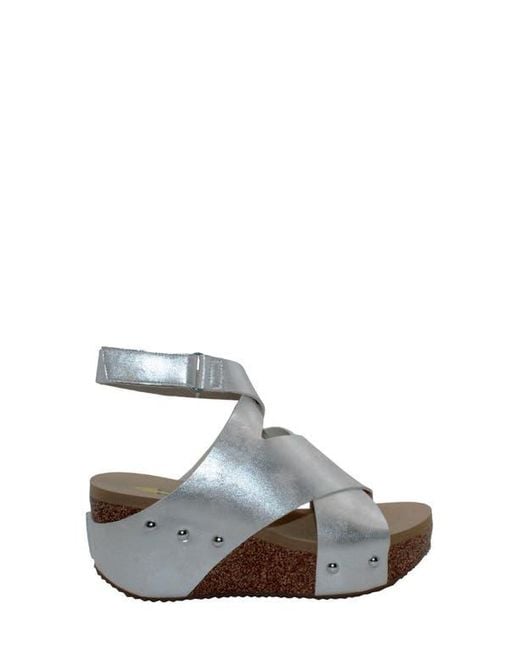 Volatile White Jamboree Wedge Sandal