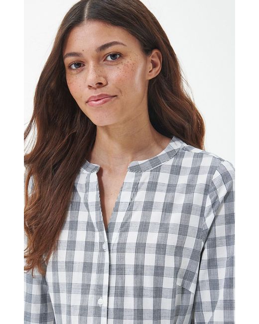 Barbour Multicolor Seamills Cotton Gingham Shirtdress