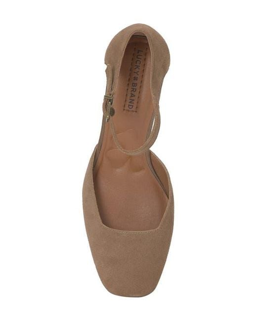 Lucky Brand Brown Kanira Ankle Strap Pump