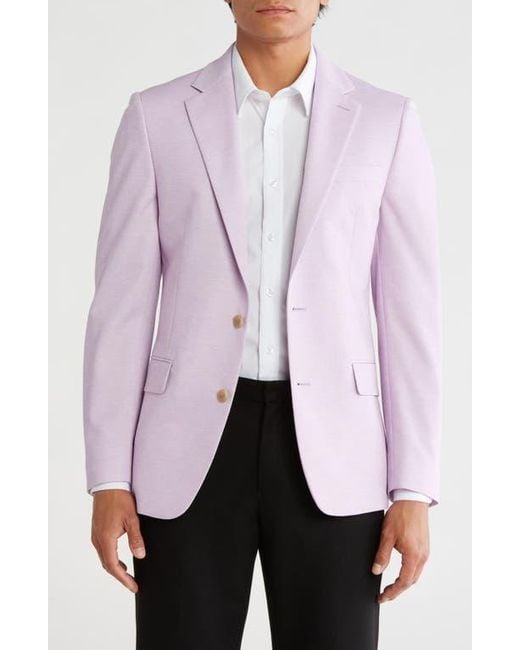 Original Penguin Purple Solid Notch Lapel Blazer for men