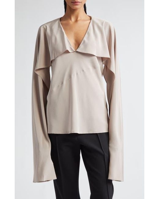 Helmut Lang Gray Silk Scarf Top