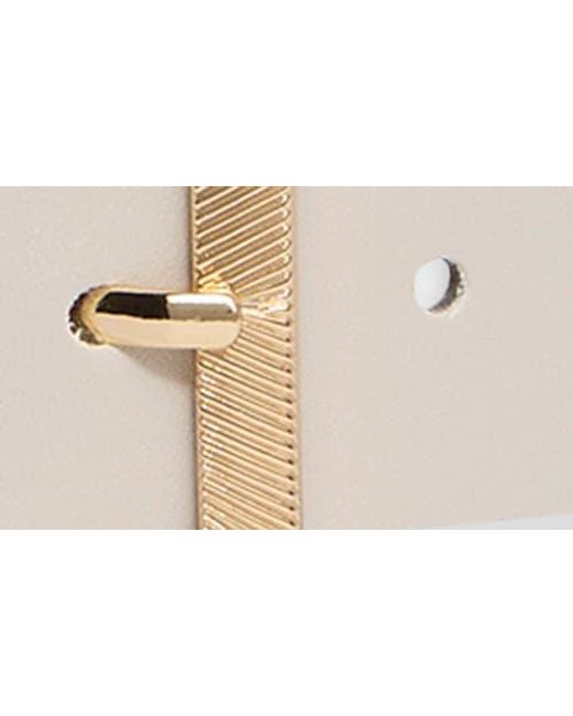 Steve Madden Natural Ribbed Buckle Faux Leather Belt