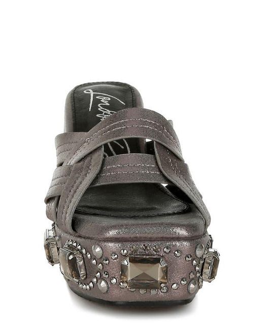 London Rag Wedge LONDON RAG Blistronic Platform Wedge Sandal in Gray | Lyst