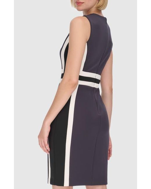 Calvin klein colorblock sleeveless sheath dress best sale