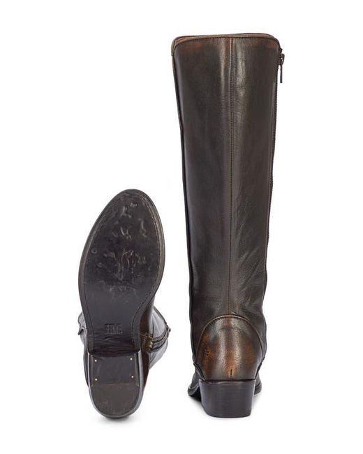 Frye Brown Carson Piping Knee High Boot