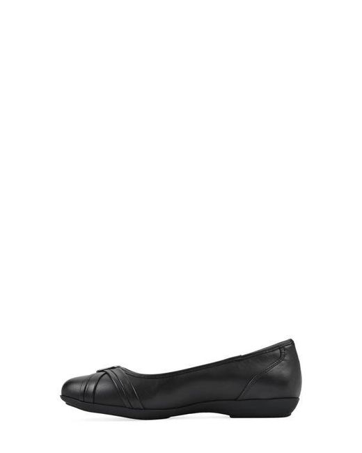 White Mountain Black Calming Buckle Strap Flat