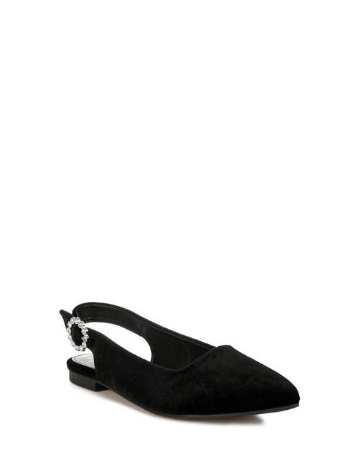 LONDON RAG Black Dolan Slingback Flat
