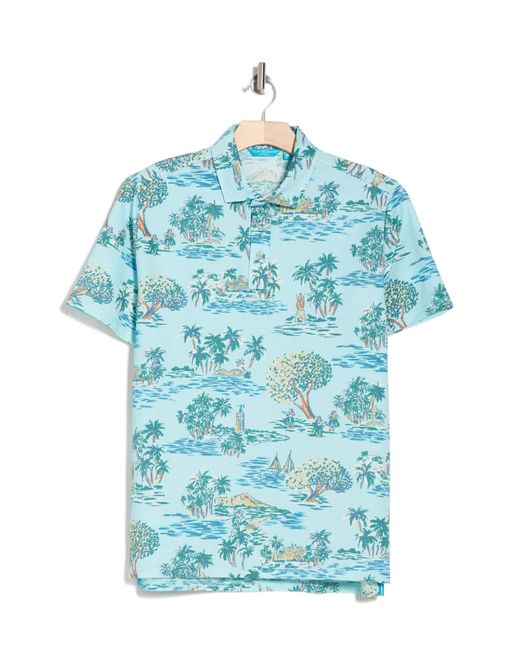Tori Richard Blue Aloha Toile Short Sleeve Shirt for men