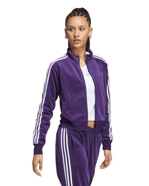 adidas Y2K Glam 3-Stripes Track Jacket in Purple | Lyst