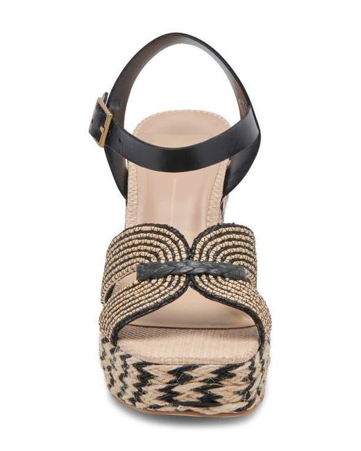 Dolce Vita Multicolor Cale Woven Raffia Platform Sandal