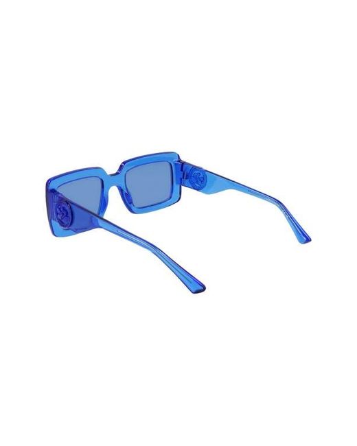 Longchamp Blue 53Mm Rectangular Sunglasses