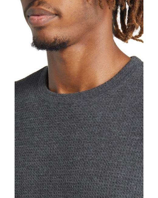 Travis Mathew Gray Cloud Waffle Crewneck Tee for men