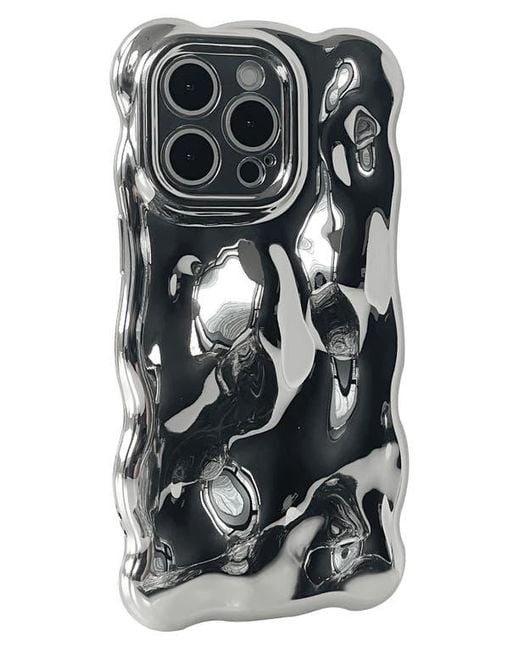 Auramma Gray Chrome Bubbles Iphone 15 Pro Max Case