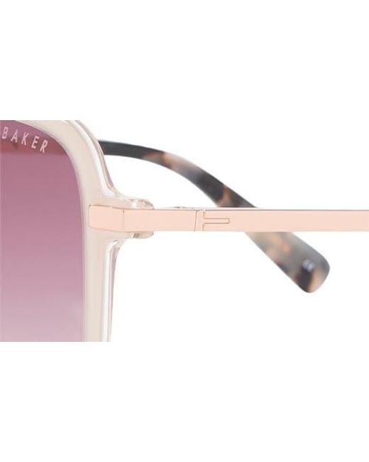 Ted Baker Pink 57Mm Gradient Square Sunglasses