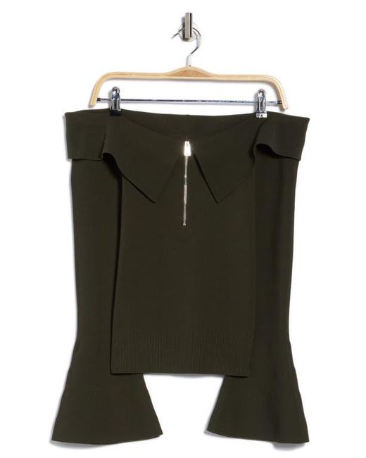 Jonathan Simkhai Black Rebecka Off The Shoulder Long Sleeve Top