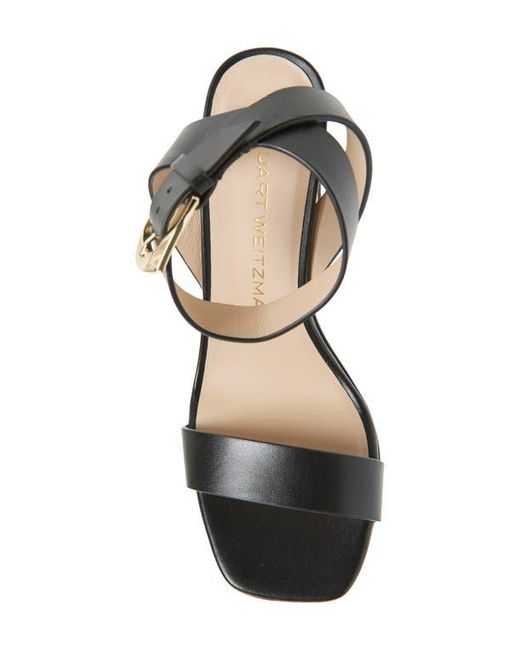 Stuart Weitzman Metallic Sai Ankle Strap Sandal