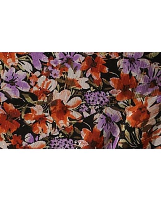 Astr Brown Mirella Floral Midi Dress