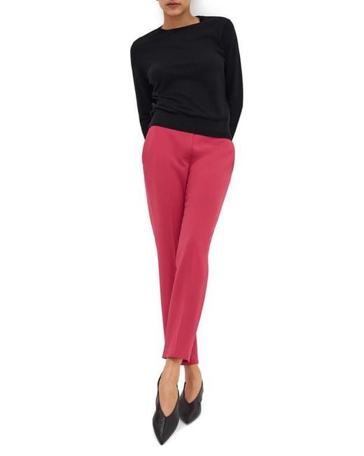 Theory Red Treeca Pull-On Trousers