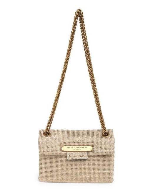 Kurt Geiger Natural Rhinestone Mini Brixton Shoulder Bag