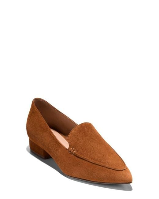 Cole Haan Brown Valantina Pointed Toe Loafer