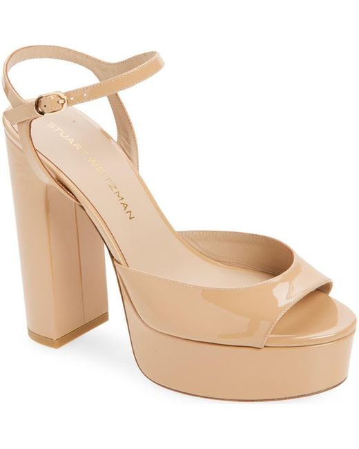Stuart Weitzman Natural Dayna Boost Platform Sandal