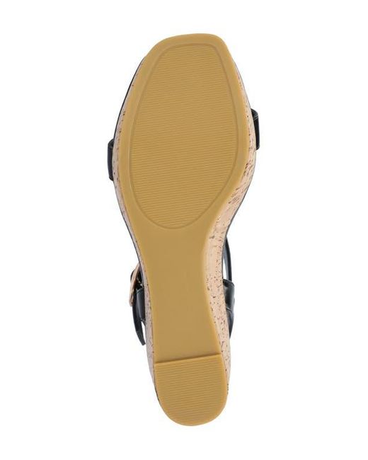 Journee Collection Blue Matildaa Tru Comfort T-Strap Platform Wedge Sandal