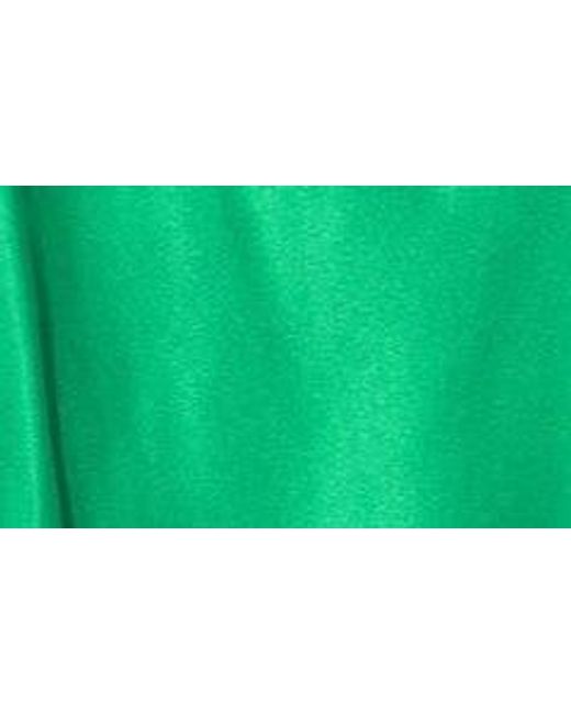 Bebe Green Satin Cowl Neck Midi Dress