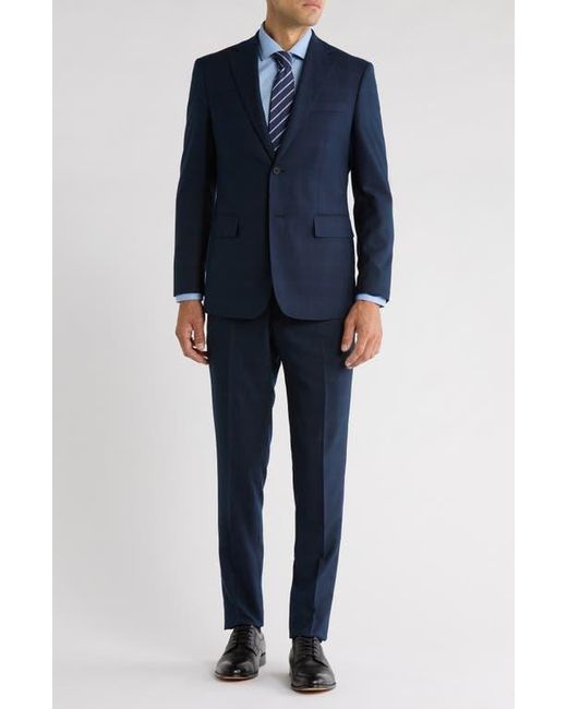English Laundry Blue Trim Fit Solid Two-Piece Suit for men