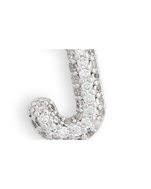 Leith White Cubic Zirconia Initial Pendant Necklace
