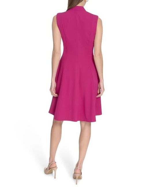 Calvin Klein Pink Zip Front A-Line Dress