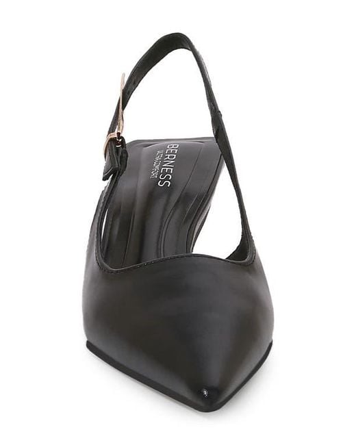 BERNESS Black Cassandra Kitten Heel Slingback Pump