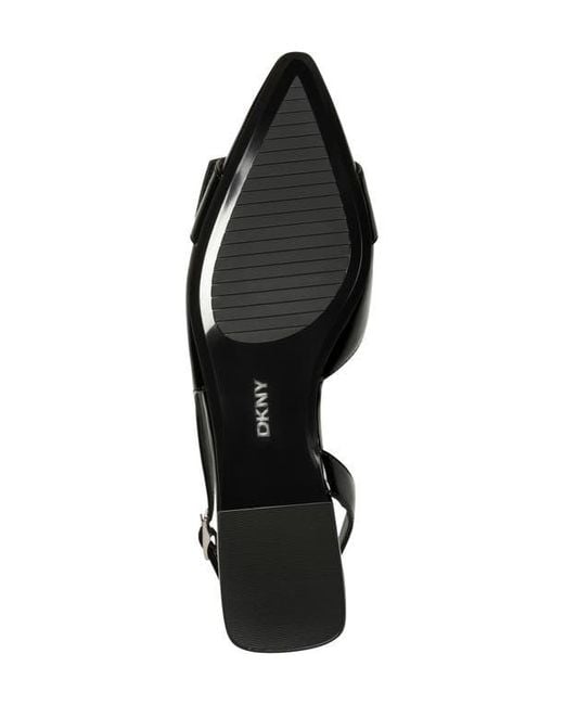 DKNY Black Clemma Pointed Toe D'Orsay Flat