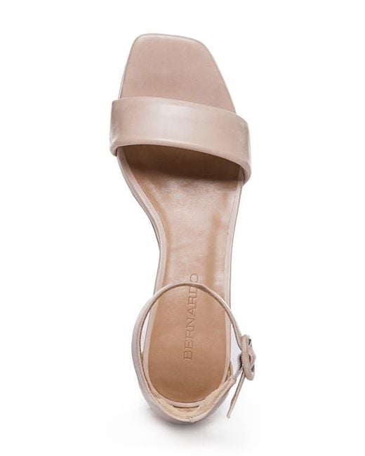 Bernardo Metallic Carla Square Toed Ankle Strap Sandal