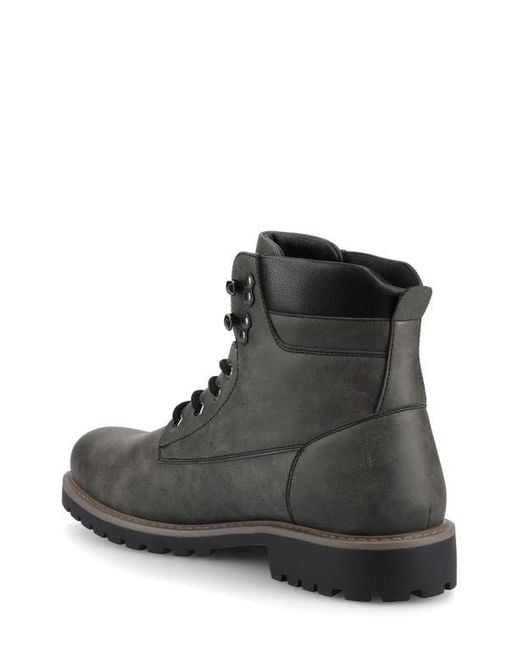 Vance Co. Black Rogue Lace-Up Boot for men