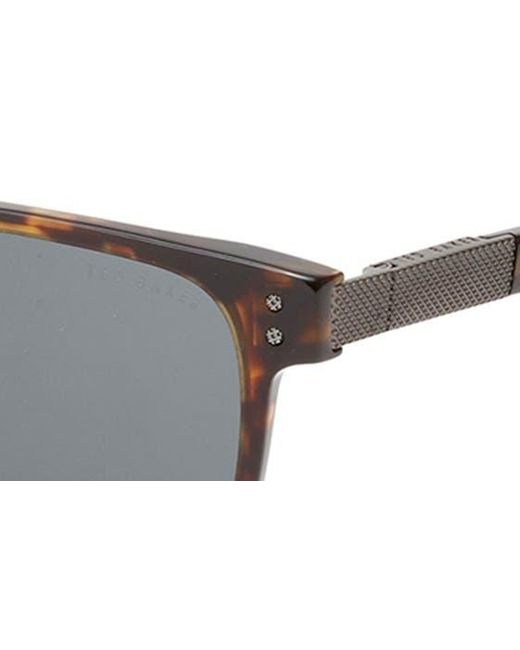 Ted Baker Gray 55mm Polarized Square Sunglasses for men