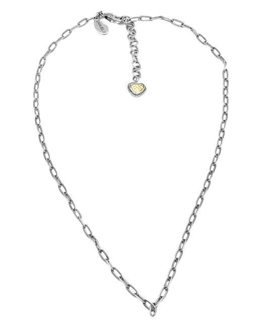 Samuel B. Metallic Sterling Silver 18k Yellow Gold Paperclip Necklace