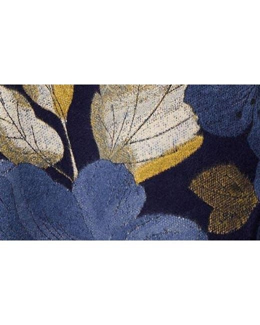 Saachi Blue Metallic Touch Reversible Scarf
