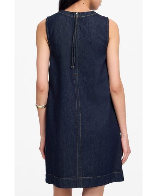 Madewell Boxy Sleeveless Denim Shift Dress in Blue | Lyst