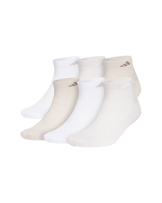 Adidas White Assorted 3-pack Cushioned Low Cut Socks for men
