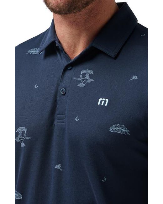 Travis Mathew Blue Beach Creature Polo for men