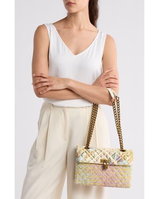 Kurt Geiger Metallic Brixton Mixed Media Shoulder Bag