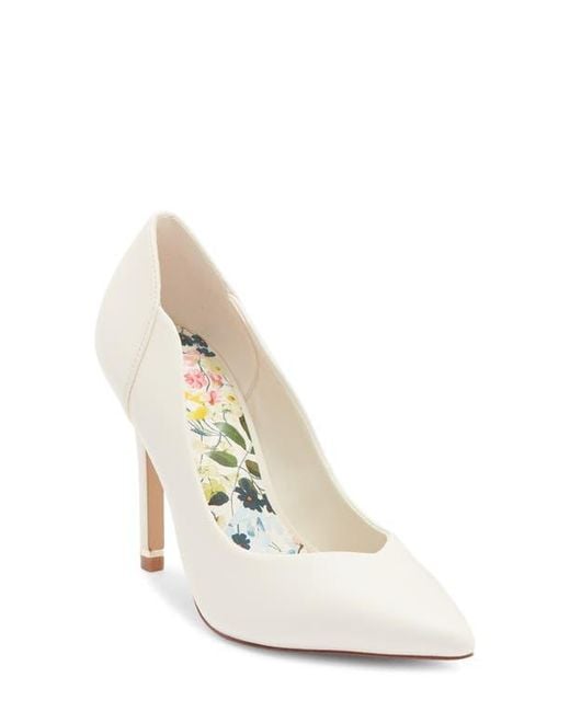 Ted Baker White Camilla Pointed Toe Pump