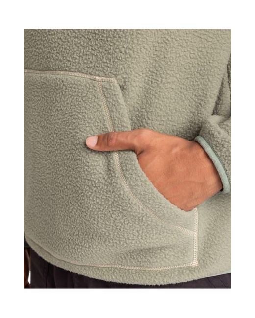 Quiksilver Gray Clean Coast Recycled Polyester Fleece Half Zip Pullover for men