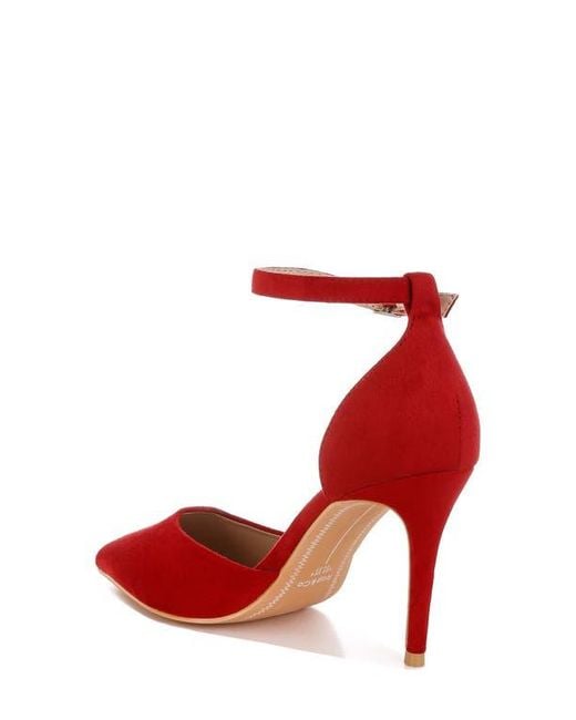 Rag & Co Red Ushra Pointed Toe Pump