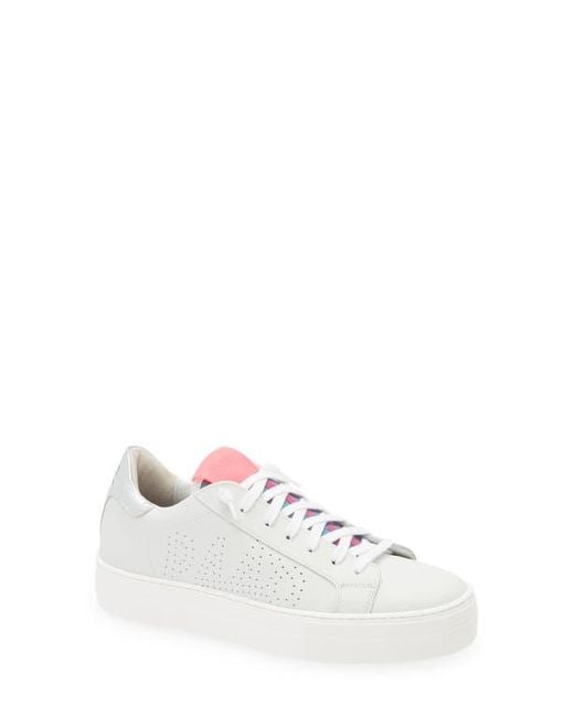 P448 White Thea Platform Sneaker