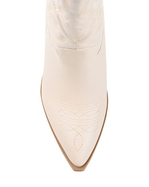 Journee Collection White Chantry Western Boot